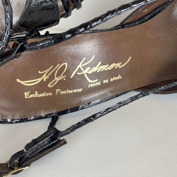 H.J. Redmon Vintage Custom Made Slingback Heels 8.5 AA EXTRA NARROW - Picture 11 of 11